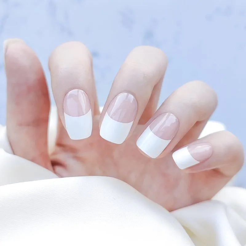 Uñas Blanca Francesa BELLEX de Gel Semi-Curadas Adhesivas BX00265